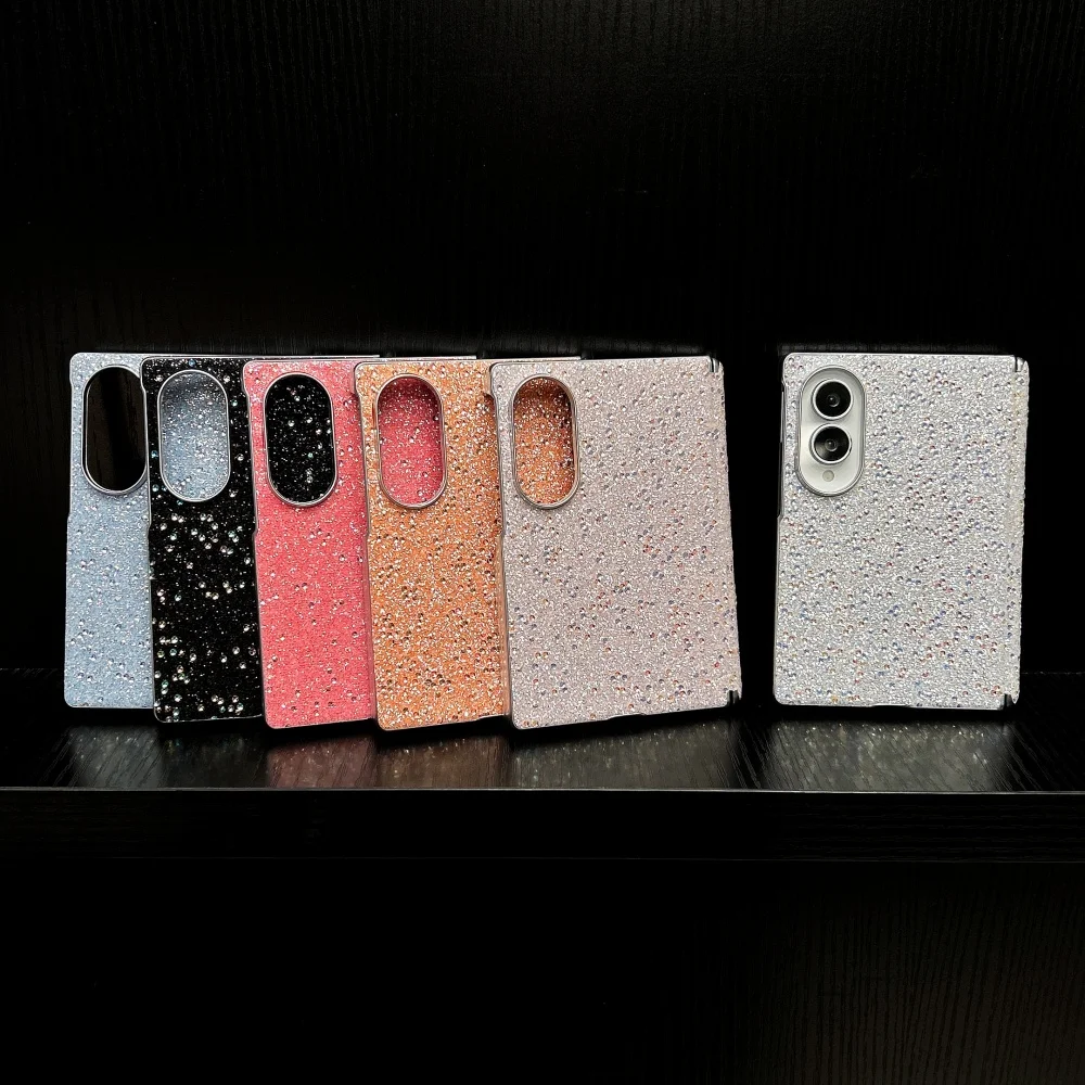 Fashion Simple Glitter Phone Case for Samsung Galaxy Z Fold 8, Z Fold 8 Ultra, Z Fold 7, Z Fold 6 Women's Luxury Anti-drop Cover