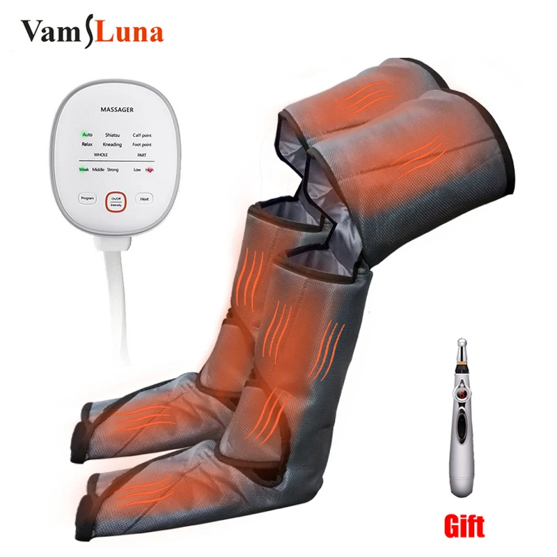 Dropship Air Compression Calf Thigh Leg Massager for Circulation Foot and Leg Recovery Relax Massage Device with Acupuncture Pen