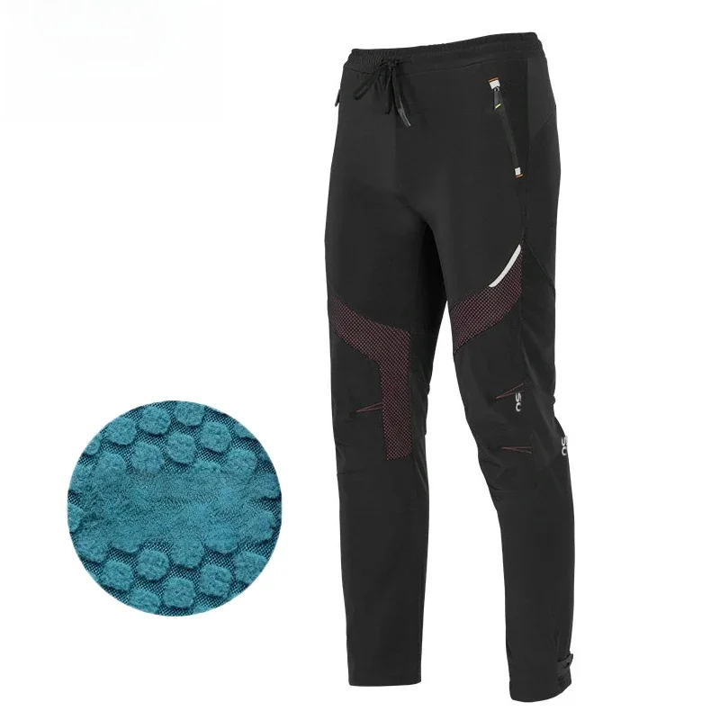 ROCKBROS kolarskie zimowe spodnie rowerowe Outdoor Sport wodoodporne termiczne spodnie polarowe sprzęt rowerowy rajstopy spodnie rowerowe do biegania — zdjęcie 2