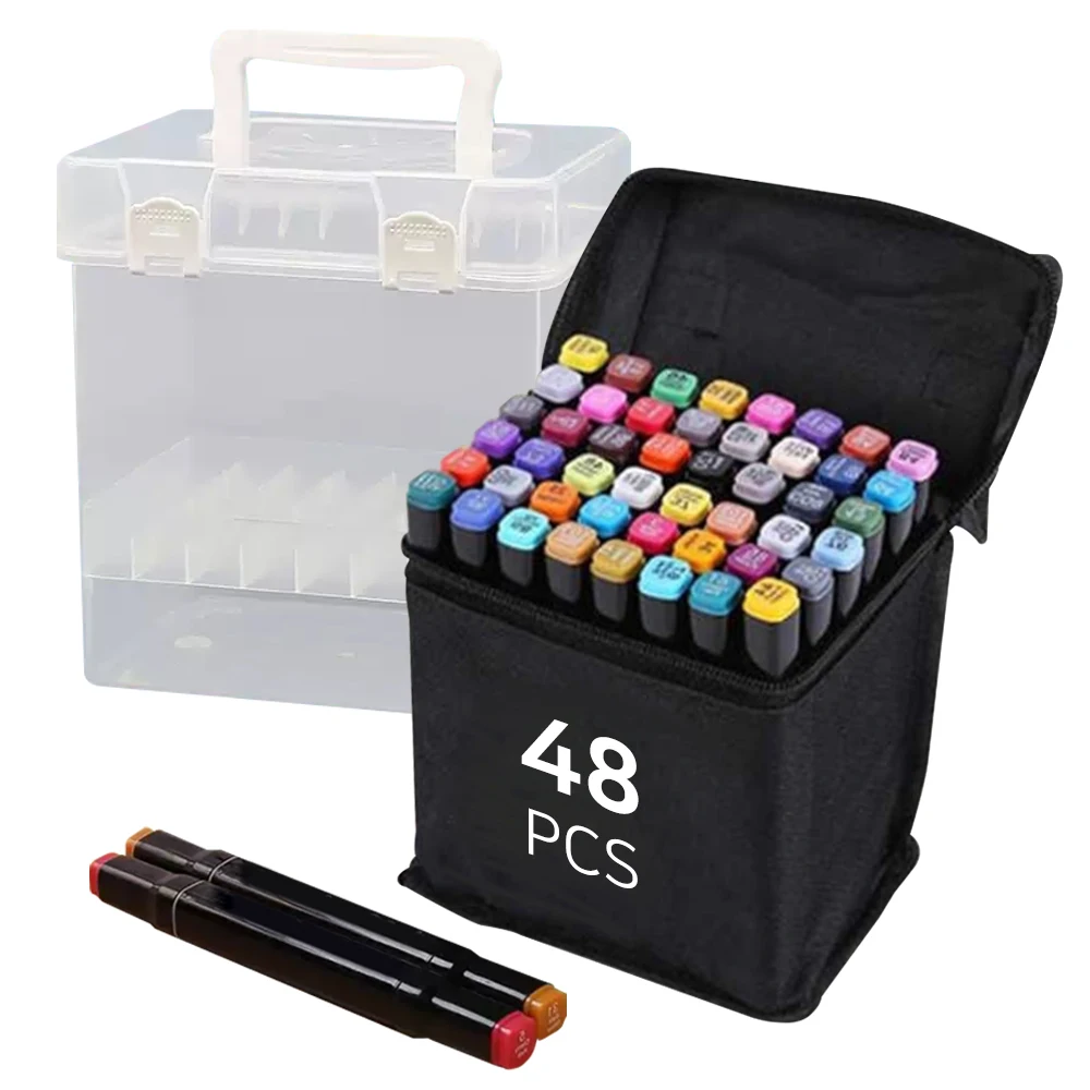 Drawing maca 48 colors Korea shipping twin maca pen color PP case KC certified Touch marker