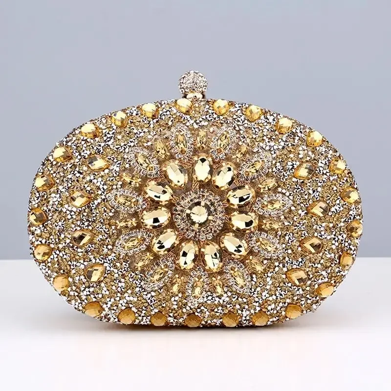 2024 Diamond Women Luxury Clutch Evening Bag Wedding Crystal Ladies Cell Phone Pocket Purse Female Wallet for Party Quality Gift — zdjęcie 2