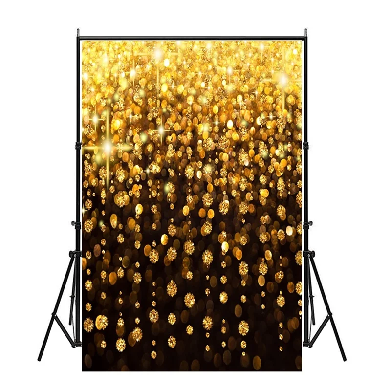 Glitter Gold Silver Photography Backdrop Shiny Dot Backgrounds Cloty Vinyl Studio Photo Props Wall Hanging Home Party Art Decor