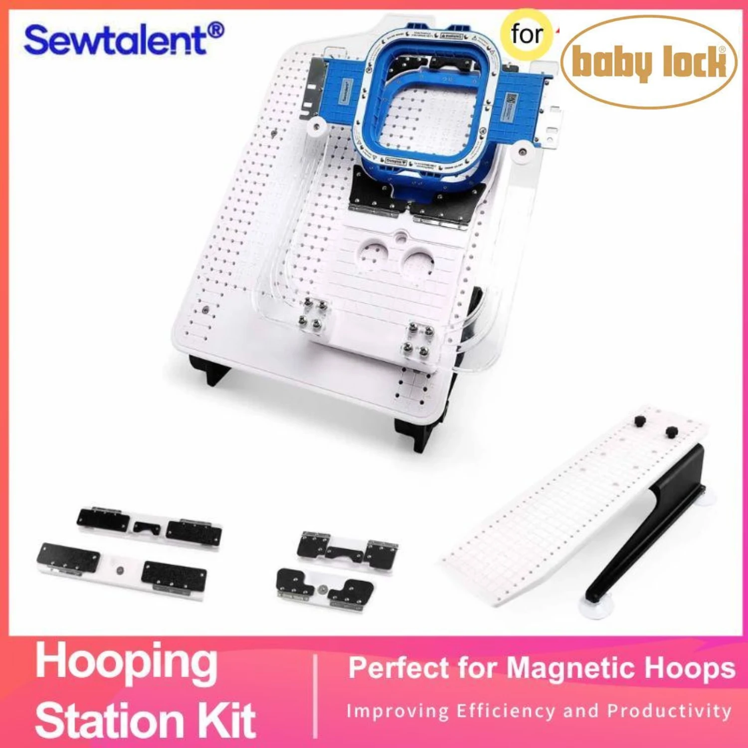 Babylock Alliance Array Intrepid Venture Capella Machines Magnetic Mighty Hoop Frame Starter Fixture Kit Hooping Station Board