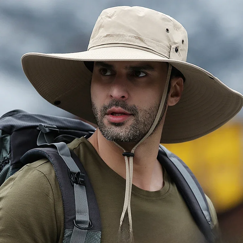 Chapeau de pêche en plein air réglable, Protection solaire, pare-soleil respirant pliable pour hommes et femmes, randonnée Camping, casquette de pêche décontractée