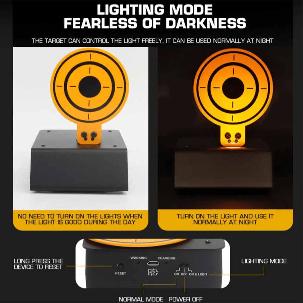 Bersaglio da allenamento tattico wireless con due modalità di tiro Sistema di allenamento APP Sincronizzazione dati per tiro da caccia softair