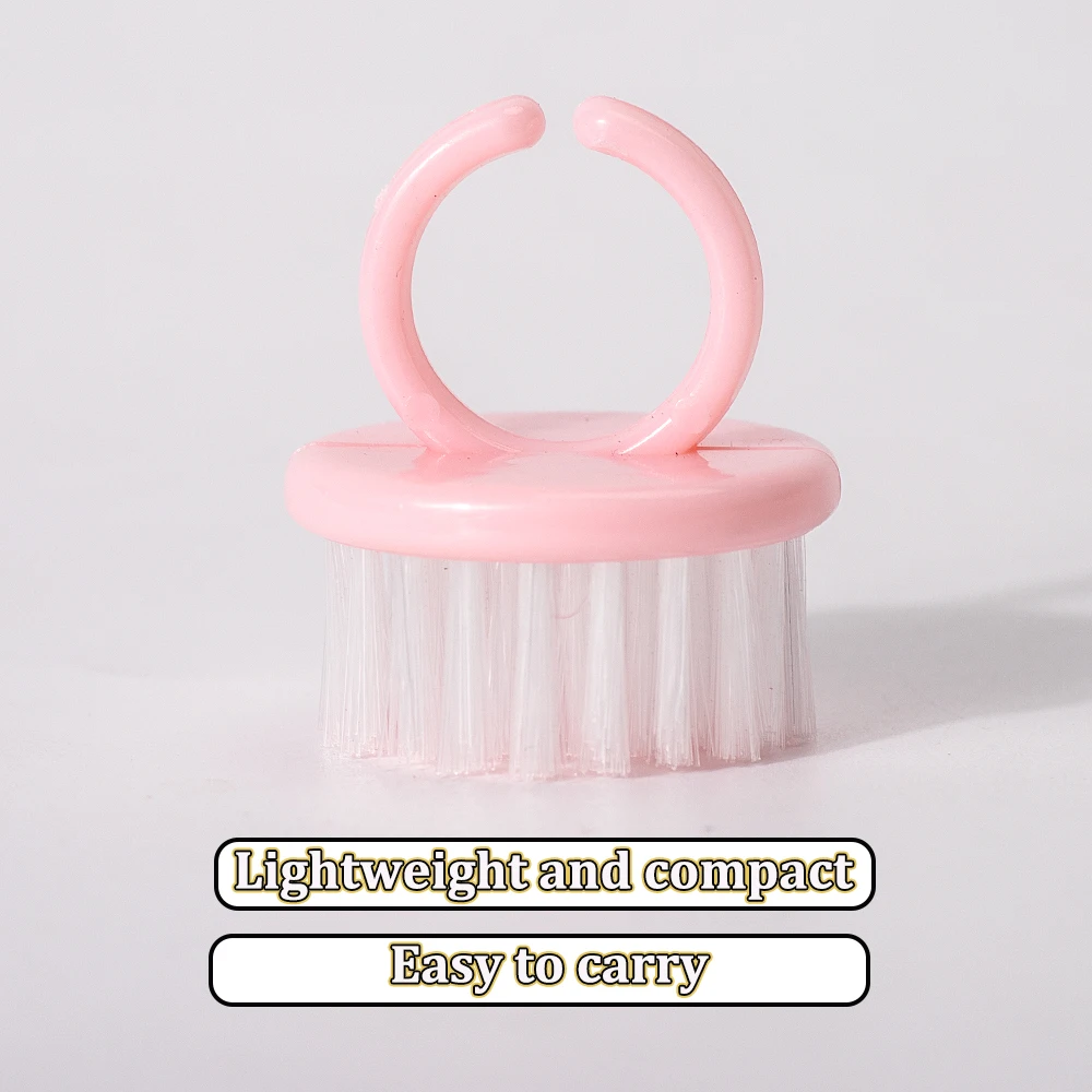 1/8/16 個プラスチックネイルブラシミックスカラーネイルハンドスクラブクリーニングブラシダストクリーナーネイルアートマニキュアソフトリムーバーツール