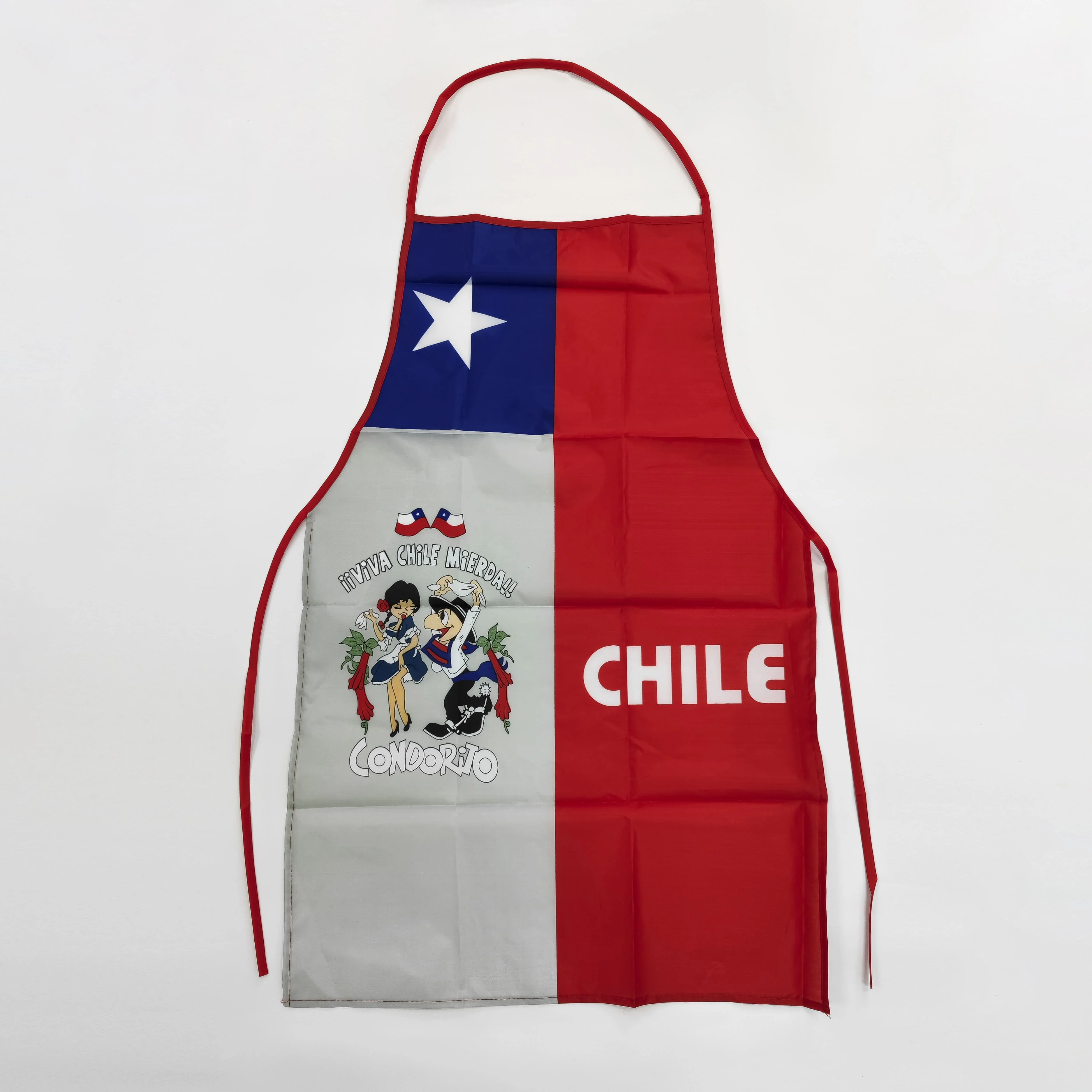 Directly Delivery Free Size 100% Polyester National Chile Flags  apron