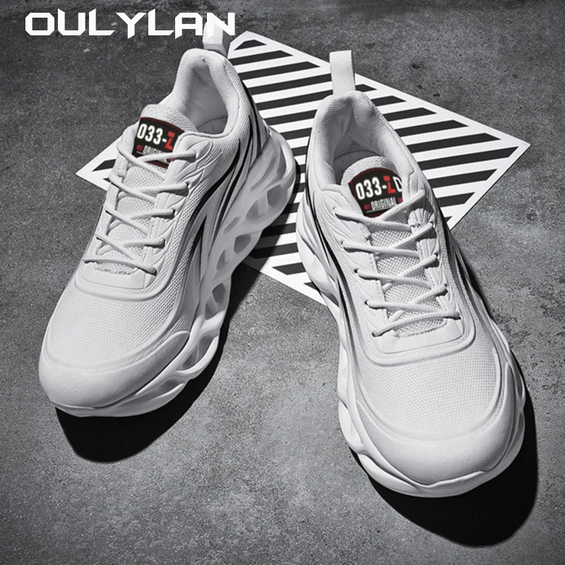 

OULYLAN Fashion Outdoor Athletic Sports Running Shoes Flame Printed Sneakers Men Cushioning Jogging Trainers Lightweight Shoes