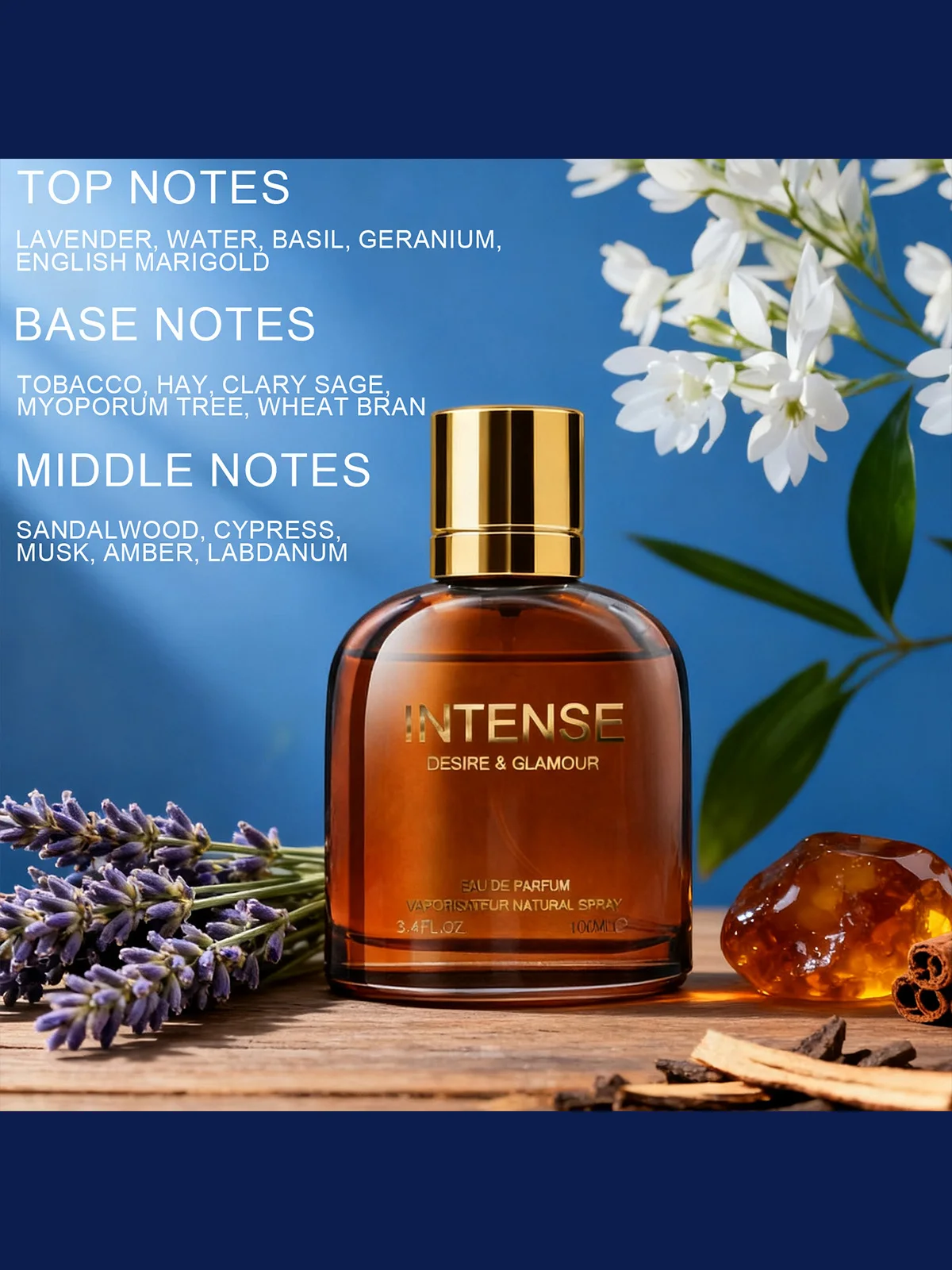 2 عبوة/200 مل عطر رجالي عطري وودي مع الجريب فروت لافندر وخشب الصندل، كولونيا يومي للرجال #3