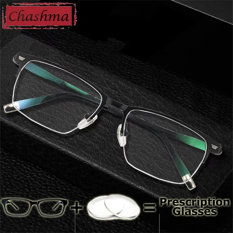 Chashma Prescription Glasses Men Top Quality Pure Titanium Optical Digital Progressive Graduate Lenses Gentlemen Recipe Eyewear