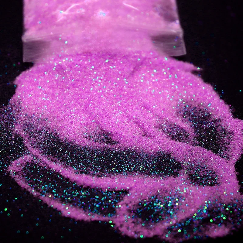 Poudre pailletée pour manucure, ultra fine, irisée, couleur or 0.2, 10g (1/128mm), rose, violet, brillante, sucre, ongles, 0.008 pouces