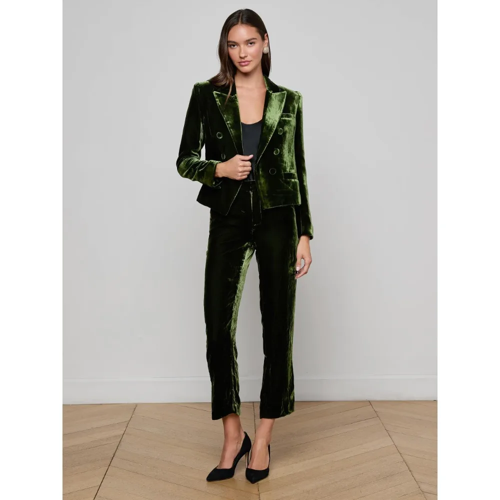 

Luxury Velvet Suit Set for Women | Double-Breasted Blazer and Tailored Pants for Formal Events and Parties