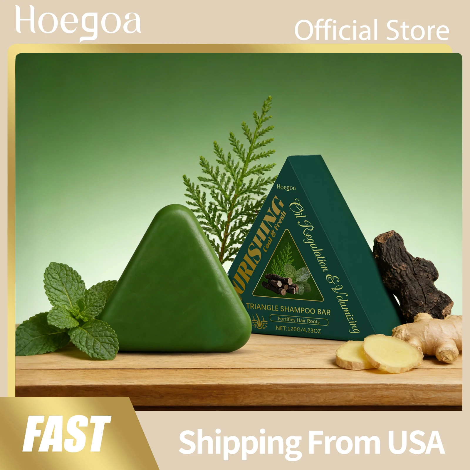 

Hoegoa Herbal Shampoo Soap Moisturize Dry Hair Repair Split Ends Nourish Scalp Improve Hair Health Polygonum Multiflorum Soaps