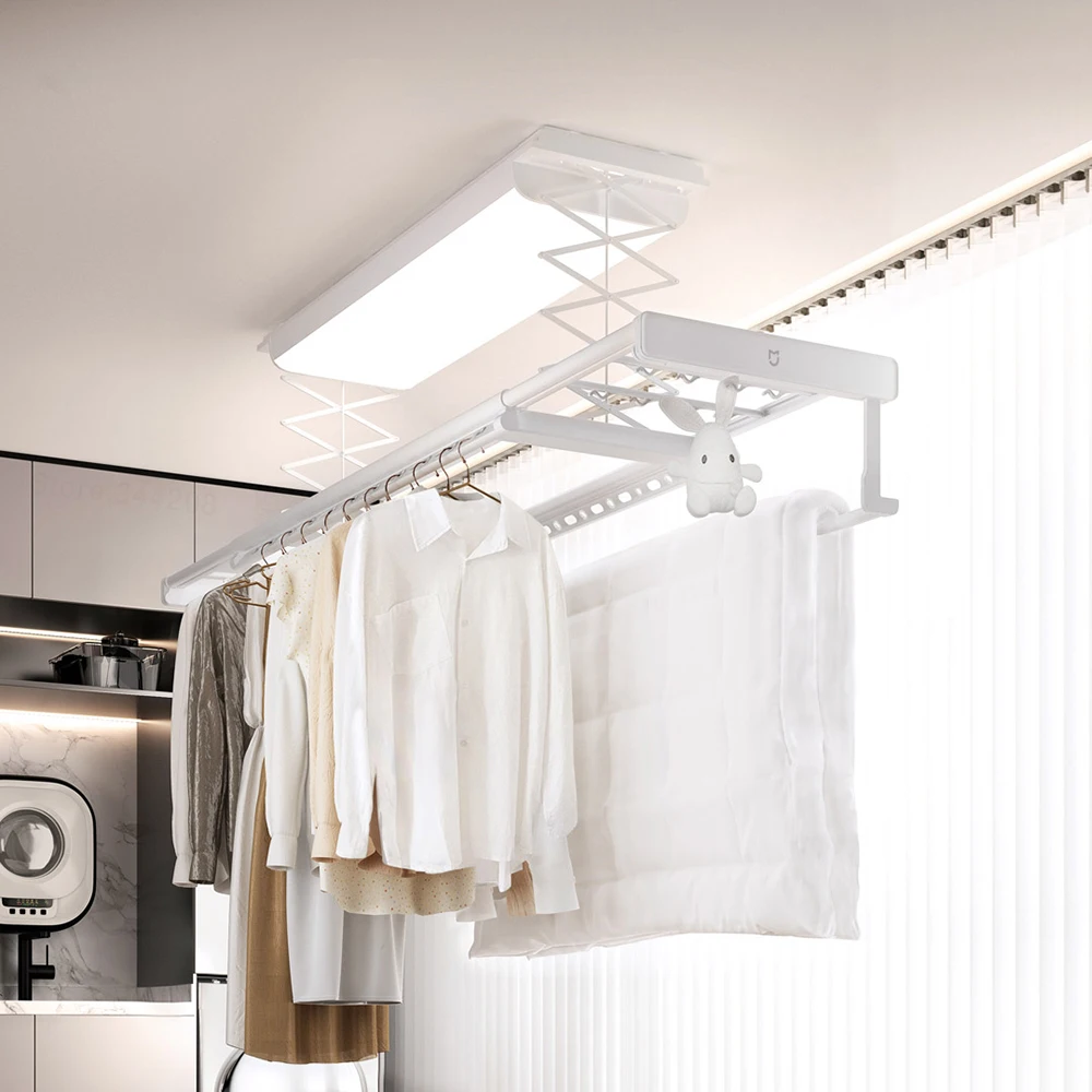 Xiaomi Mijia Clothes Drying Rack Pro Ceiling Clothesline Lighting Electric Lifting Height Memory 35kg Bearing 55dB App