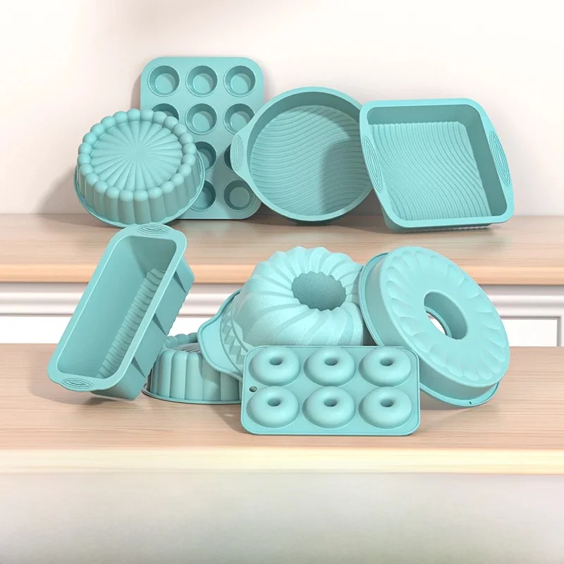 Moule à gâteau en Silicone 3D, outil de décoration, bricolage, pâtisserie, outils de cuisson pour poêle à gâteau, poêle à Tube cannelé de cuisine, ustensiles de cuisson, accessoires Airfryer