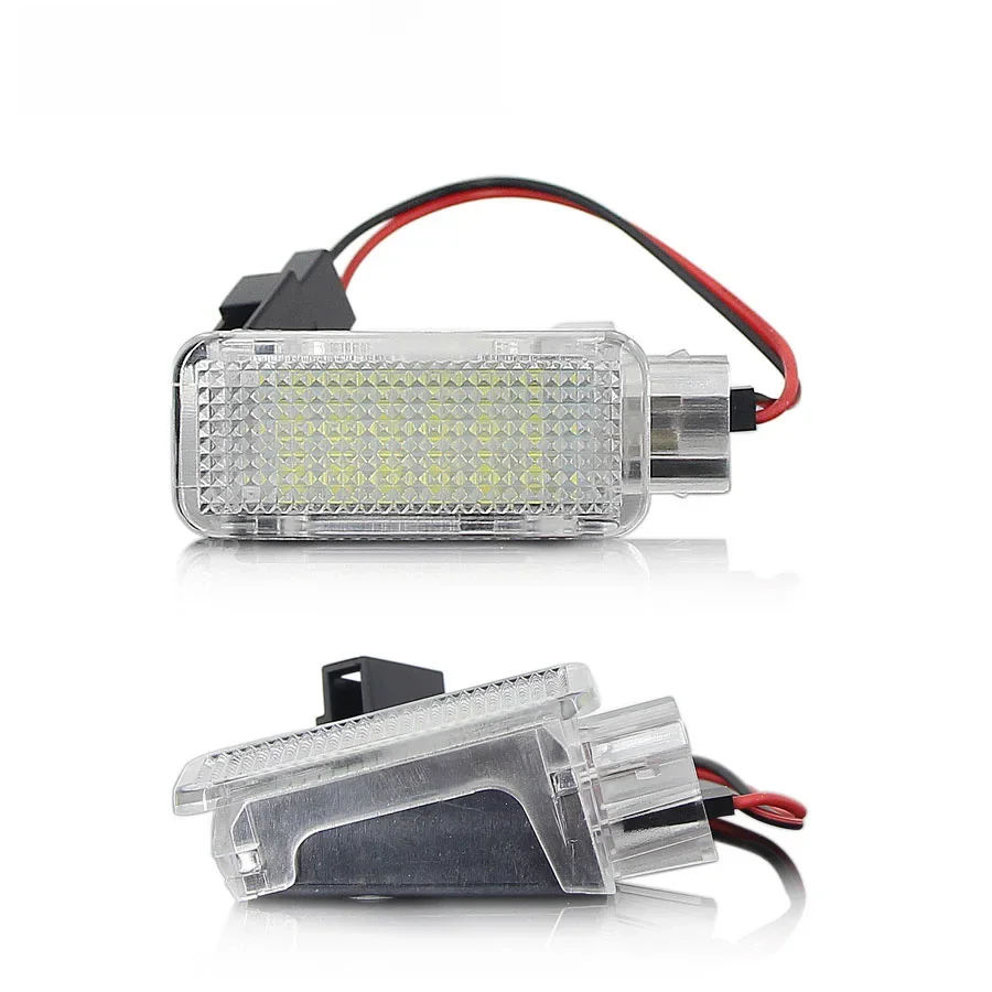 2szt Bezbłędne światło LED pod drzwiami do VW Touareg Tiguan Eos Passat SKODA SUPERB 2016- 3V Biały DC12V — zdjęcie 2