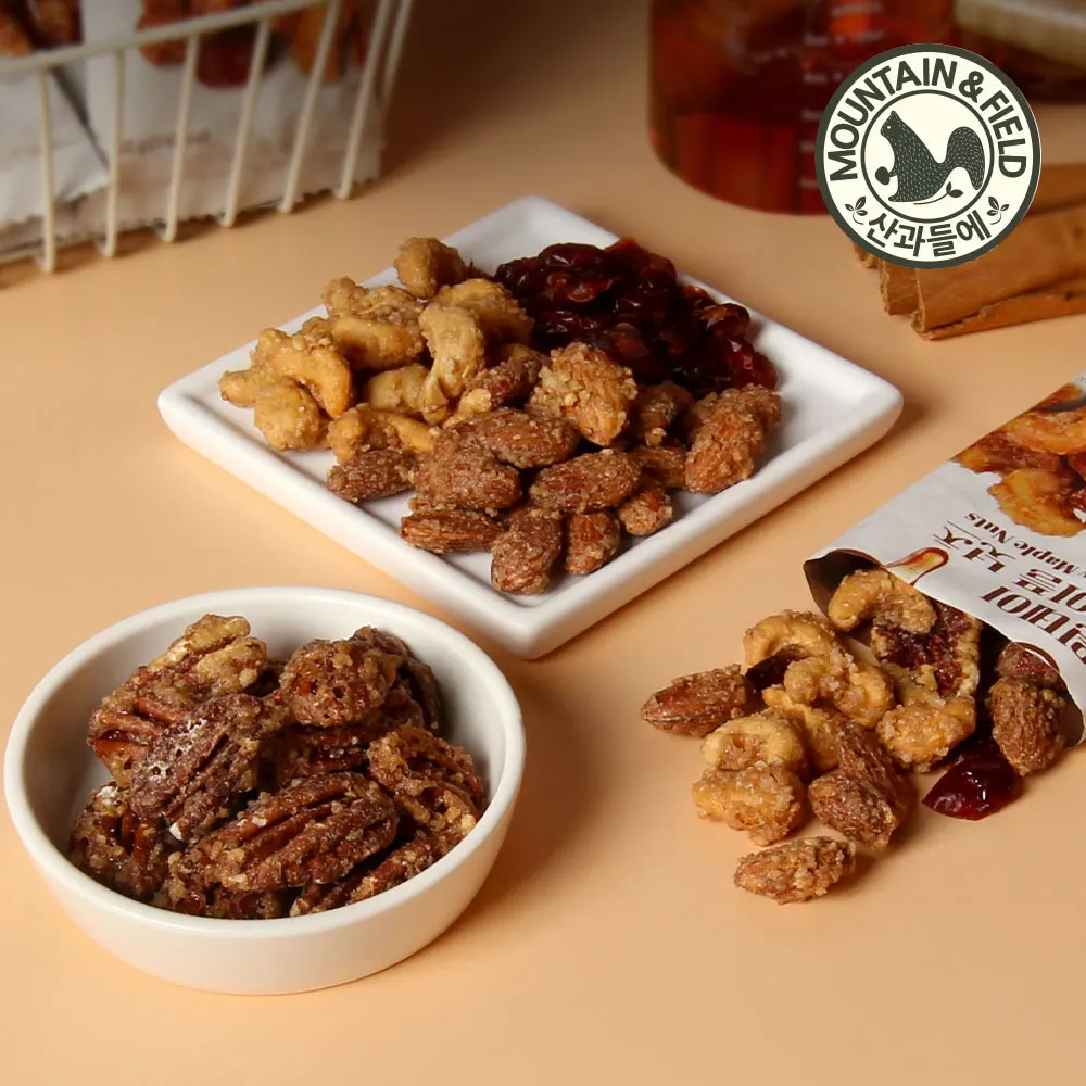 [الجبل والمرج] مكسرات القيقب ليوم واحد 20 جرام × 30 عبوة، وجبة خفيفة من شراب القيقب النقي الكندي