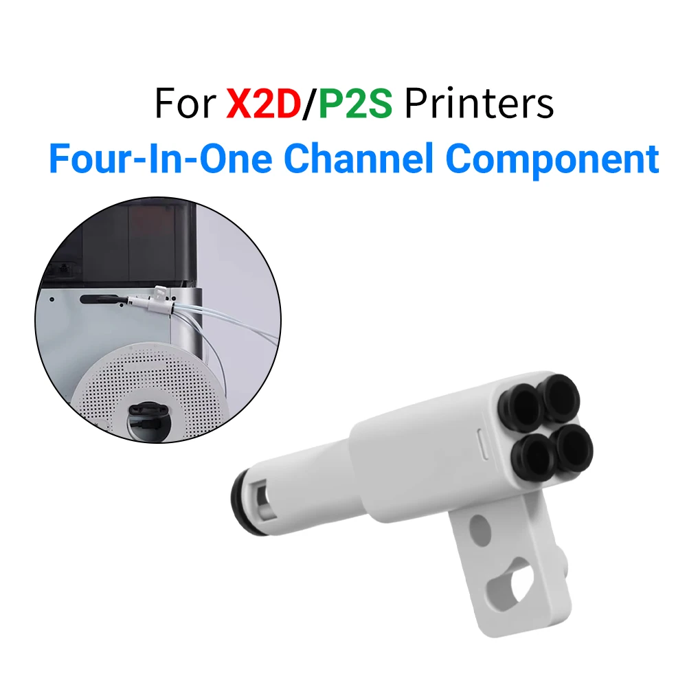 3D-Drucker-Zubehör 4-in-1 PTFE-Adapter Materialrohr Erweiterungsanschluss AMS Connect 4 Zuführmodule für Bamboo Lab X1/P1 H2D X2D P2S
