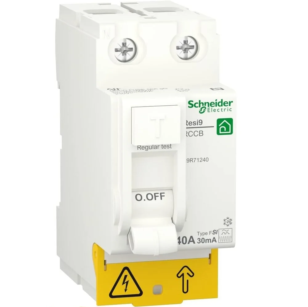 Guía completa sobre el interruptor diferencial Schneider R9R71240 superinmunizado Resi9 2P 40A 30mA F-SI