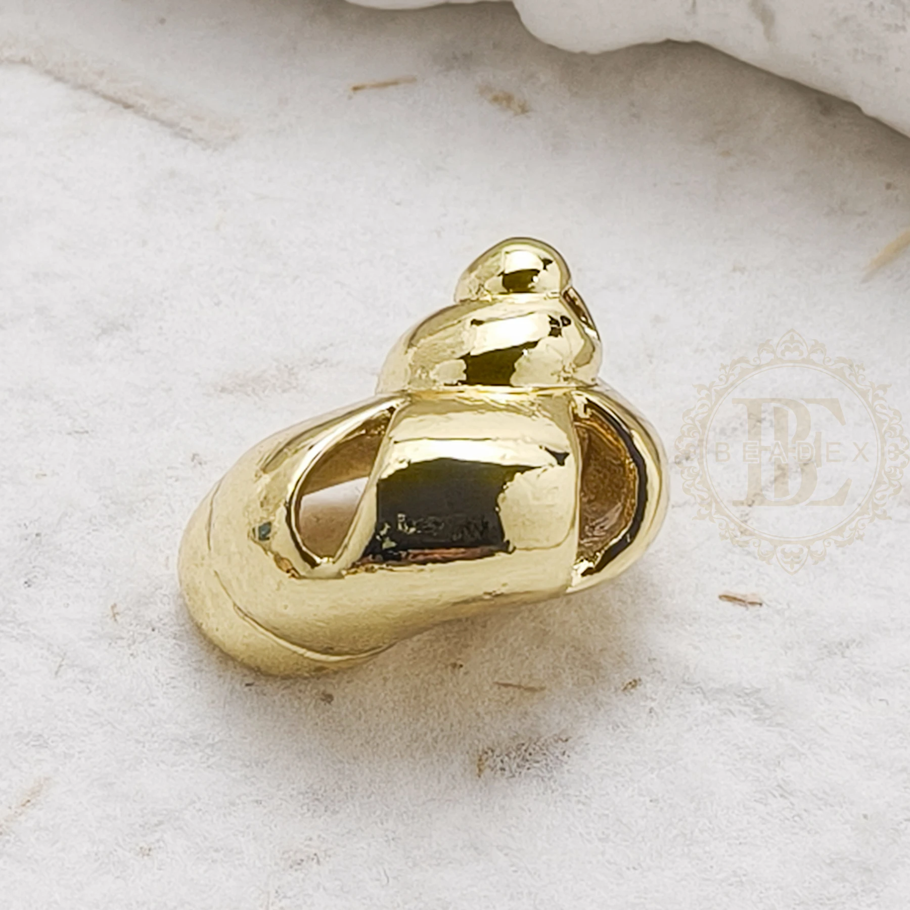 DIY Supply-One Piece Casted Brass Charm - Snail 18x18mm (4929C-9)