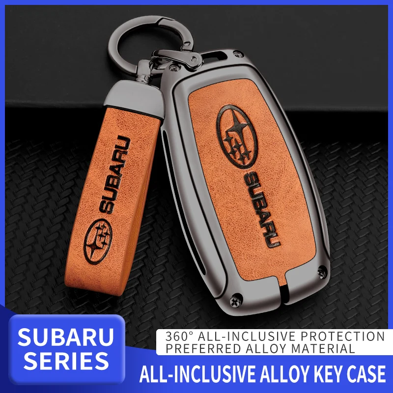 Car Zinc Alloy Key Case Bag For Subaru Brz Wrx Xv Ascent Forester Outback Impreza Legacy Car Metal Key Shell Auto Accessories
