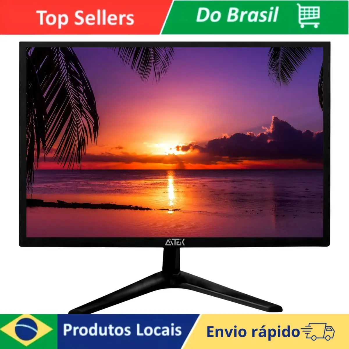 شاشة LED عالية الدقة بالكامل ، 19 بوصة ، 60 هرتز ، إدخال ، HDMI ، Vga ، USB ، 5ms ، p
