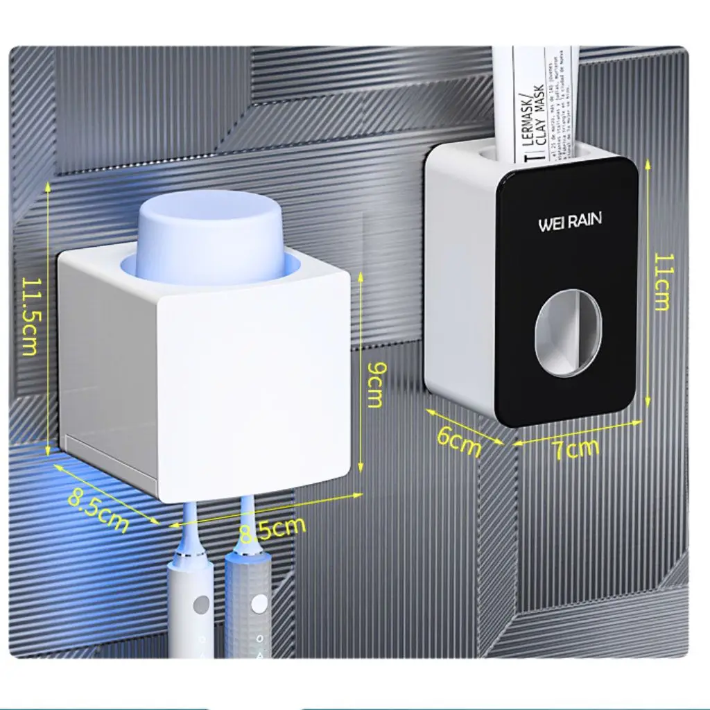 Toothbrush Sanitizer Holder punch-free installation （1kit）