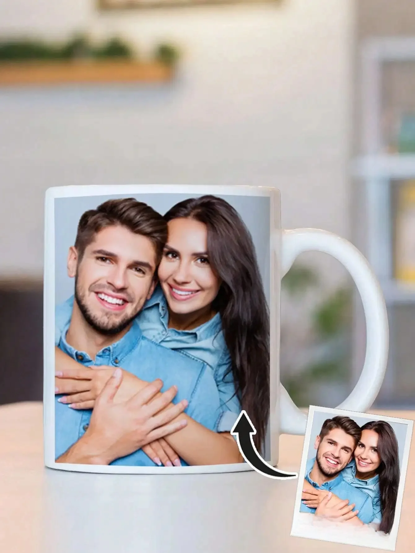 1pc aangepaste fotomok gepersonaliseerde koffiemok met foto uniek cadeau voor jubileum Valentijnsdag Housewarming Moederdag - afbeelding 2