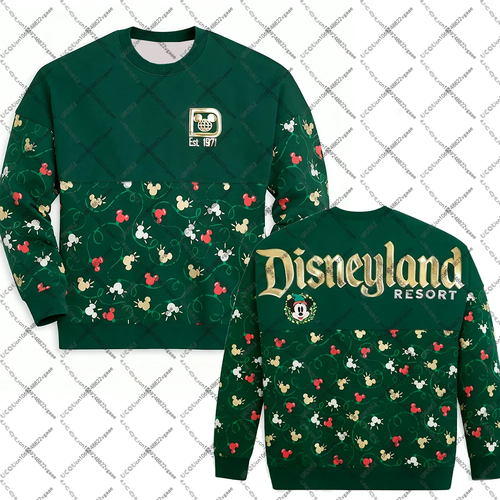 الخريف الشتاء الفتيات تي شيرت الملابس Y2k حفلة هدية تي شيرت ميكي ماوس ديزني لاند 70th البلوز البلوز المرأة هوديي ديزني