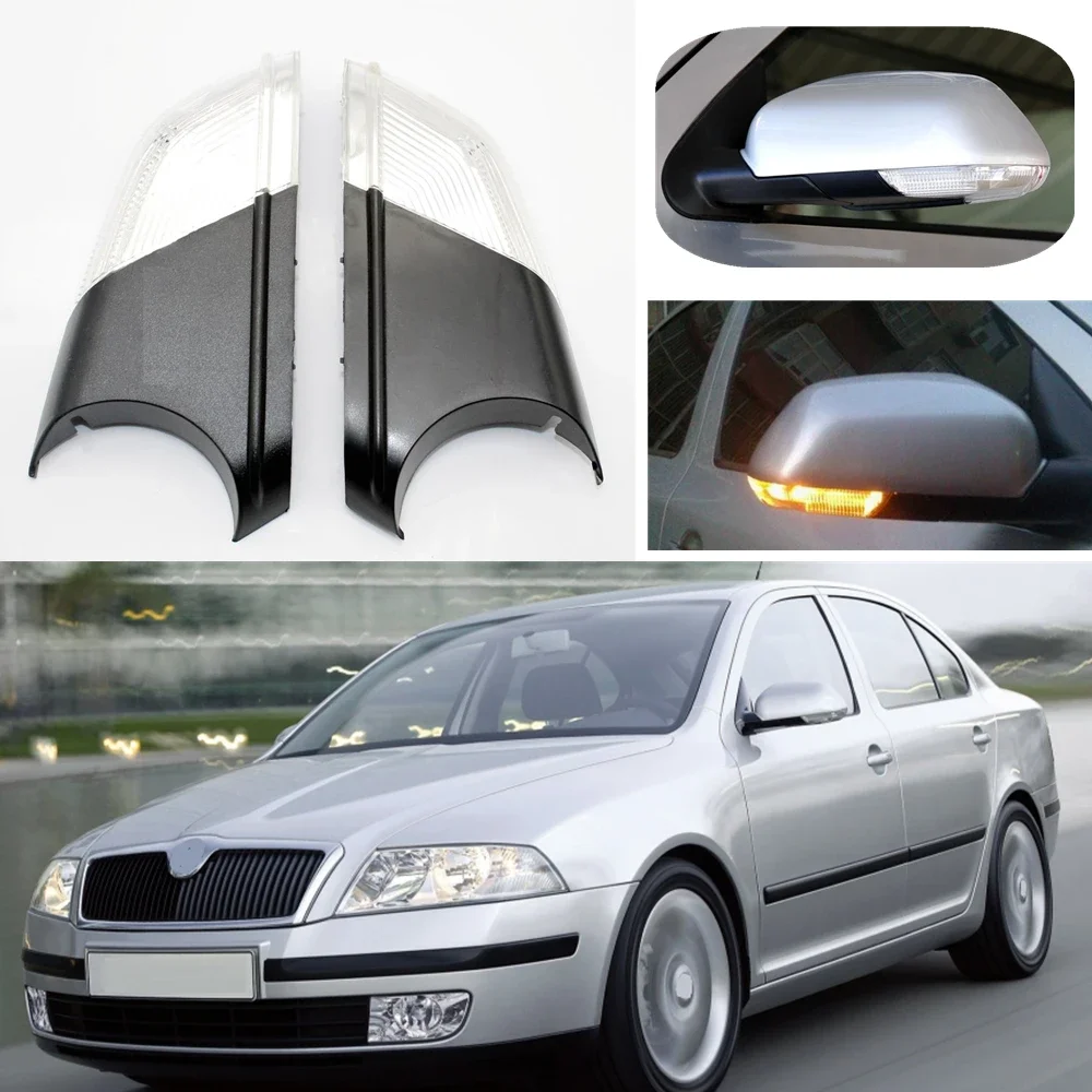 Do Skoda Octavia MK2 A5 Sedan Combi 2004 2005 2006 2007 2008 Samochodowe lusterko wsteczne LED Wskaźnik kierunkowskazu Lampka kierunkowskazu — zdjęcie 2
