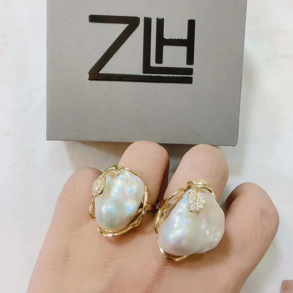 ZLH New Deaign High-grade exquisite Baroque Ring 3pcs Can Adjustable Woman Trendy Ring