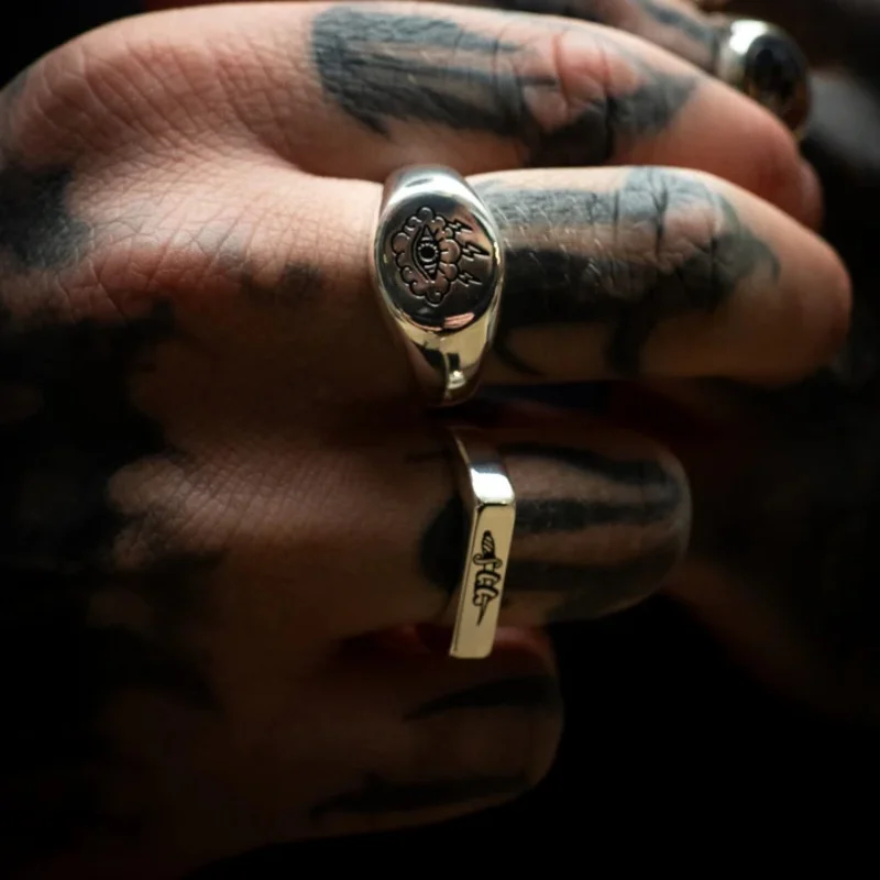 فاخر جودة عالية فضية اللون الفولاذ المقاوم للصدأ خواتم للمرأة رجل الديكور خنجر الحب جديد مجوهرات الوافدين اكسسوارات #2