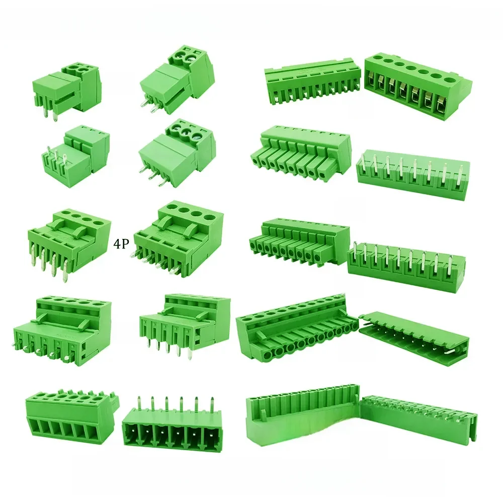 5 paires 15EDG KF2EDG 3.5mm 3.81mm 3.96mm 5.08mm PCB bornier à vis 2-12Pin prise mâle femelle prise broche en-tête connecteur de fil