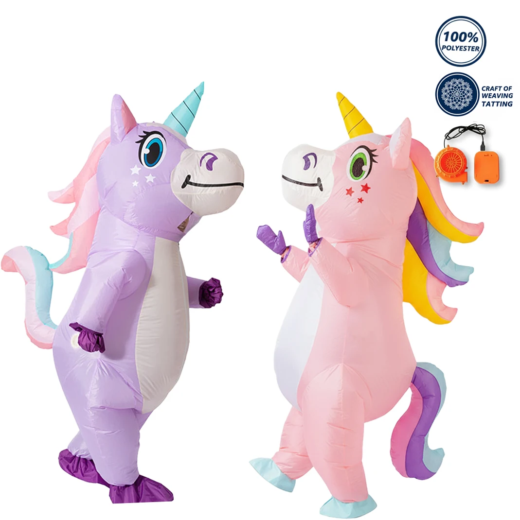 

Надувной костюм единорога для взрослых, забавный надувной костюм, унисекс, вечерние, косплей, праздничный подарок, надувная игрушка