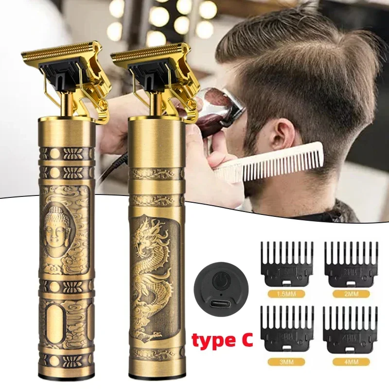 Professional T9 Hair Trimmer Machine Metal Body Beard Trimmer for Men Stainless Steel Blade Hair Clipper Beard Trimmer