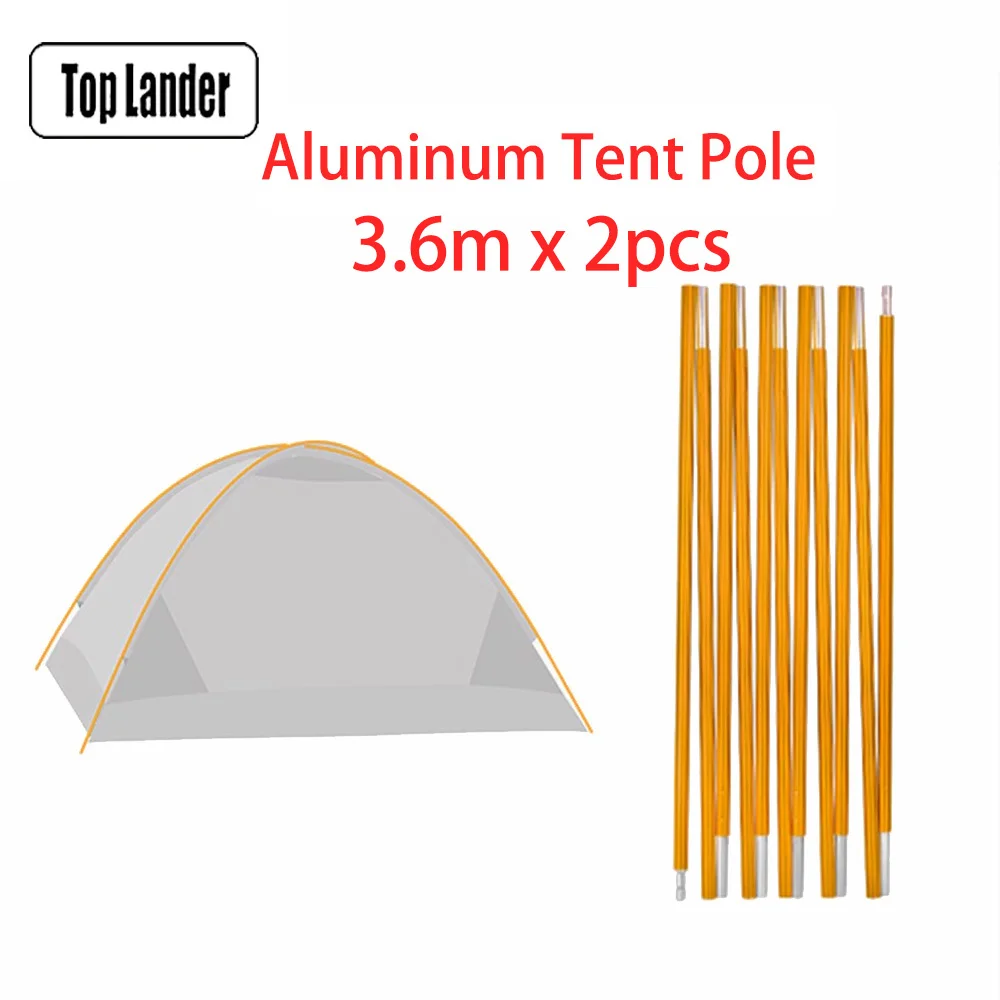Top Lander (2 teile/para) Camping Zelt Stange Aluminium Ersatz Armaturen 3,6 m 4 m 4,4 m Outdoor Zelt Stange Camping Reparatur Zubehör 6