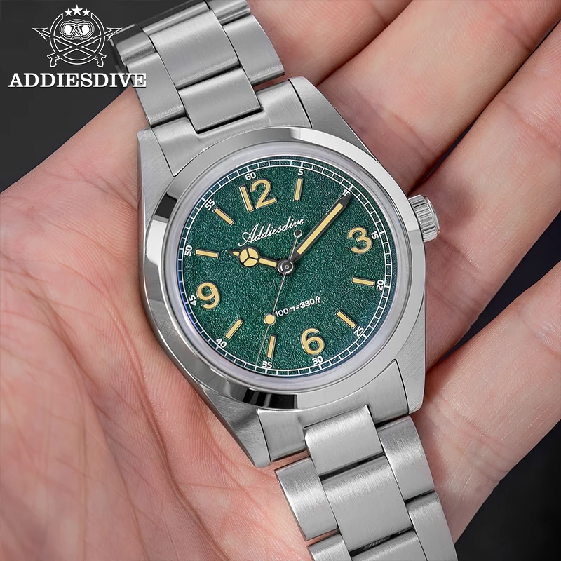 ADDIESDIVE 100m Waterproof Woman's Watch 36mm New Luxury VH31 Quartz Laides Wristwatch Business 316L Stainless Steel Luminous view 5