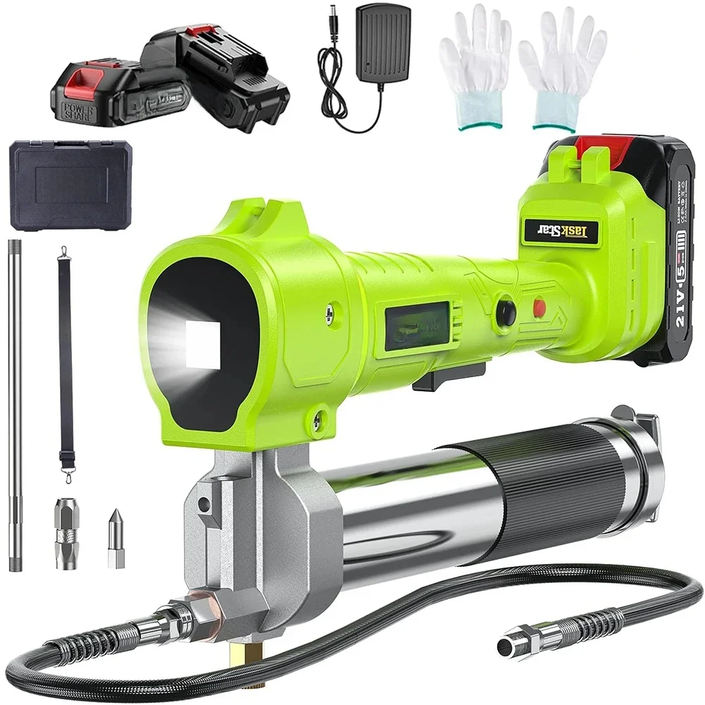 Taskstar 10000PSI Elektrische Vetspuit Kit 1m Flexibele Slang Draadloze Elektrische Olie Injector Vet Machine Voor Makita 18V batterij Pin - afbeelding 2