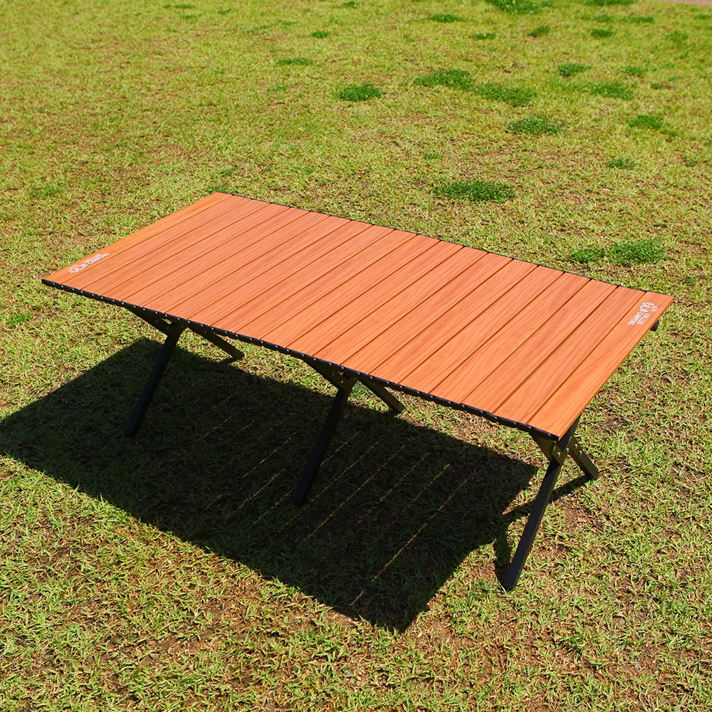 Kalustan So Steel Roll Table 1200 Large Folding Folding Portable emotional Kink Camping Table Outdoor Fishing