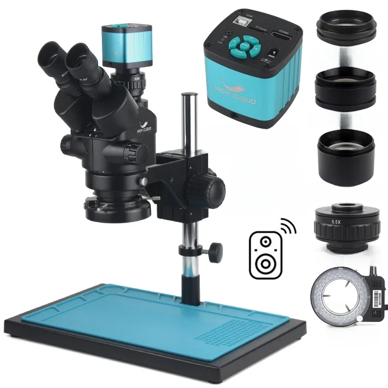 3.5X-90X Simul-Focal Stereo Trinocular Microscope 4K 2K 48MP 1080P HDMI USB Cyfrowa kamera wideo do naprawy lutowania telefonów PCB — zdjęcie 2