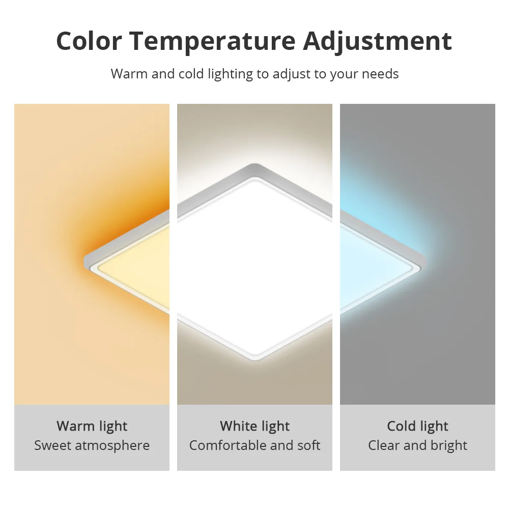 Benexmart-luz de doble capa de techo LED, lámpara de montaje de superficie ultrafina, regulable, tipo CCT, RGB, colorida, WiFi, Tuya, 34W