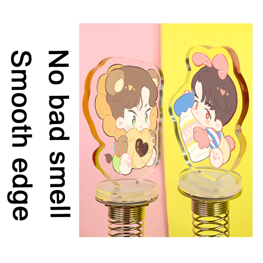 Custom Shaker Acrylic Standee Spring Cartoon Logo AnimeTV Figure Clear Model Plate Desk Decor Standing Sign Stand For Fans Gifts - Image 5