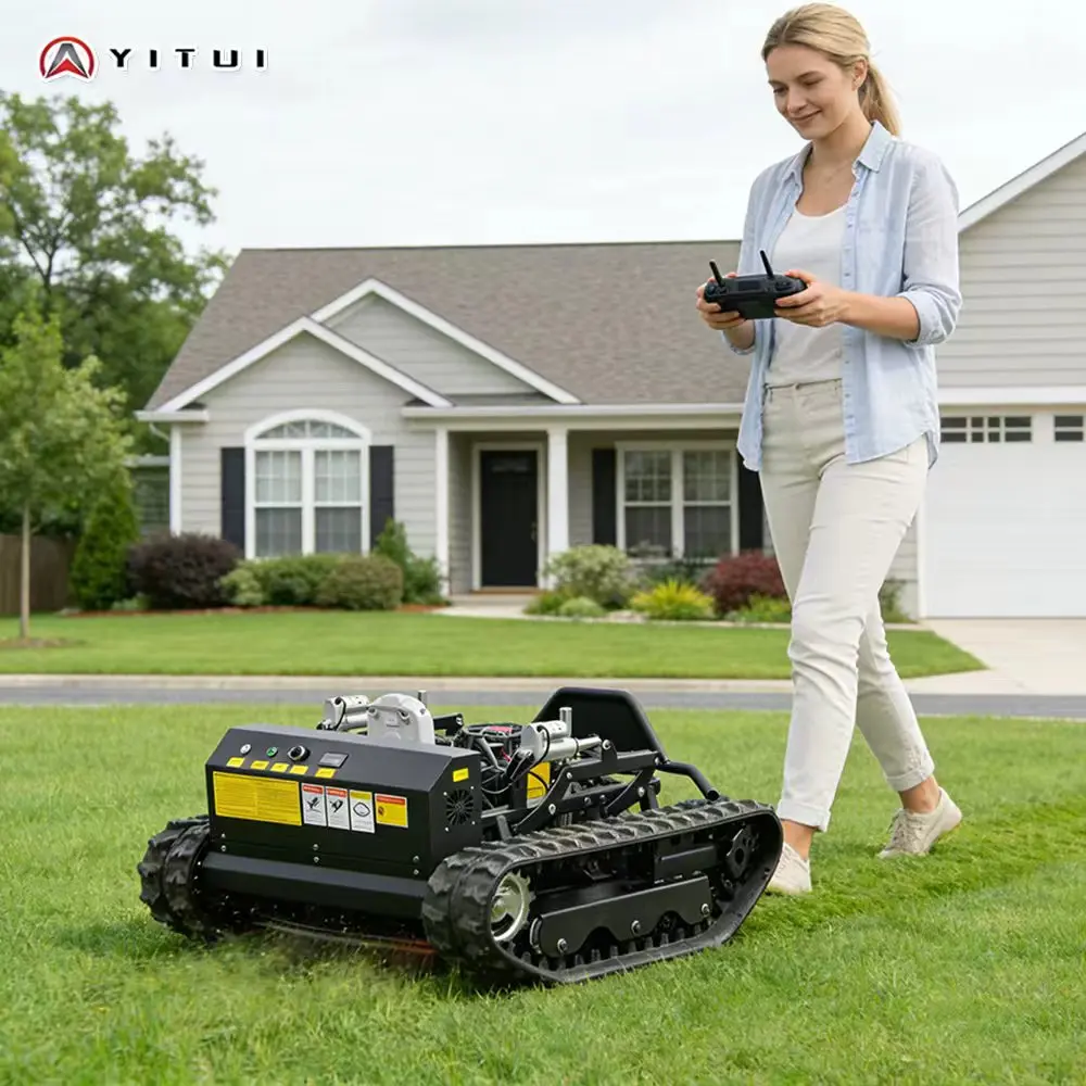 

All Terrain Remote Controlled Lawn Mower Customized Mobile Lawn Trimming Robot Suitable For Use In Home Gardens