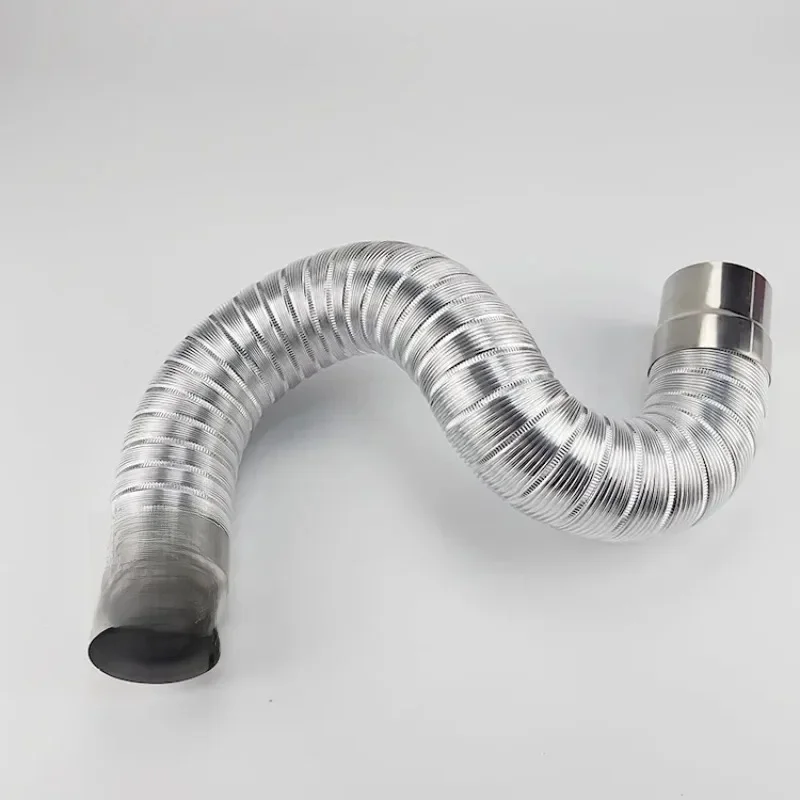 Tuyau d'échappement de vapeur d'air chaud, conduit de Ventilation de 1m/1.5m de long, divers raccords flexibles de 5cm à 9cm de diamètre