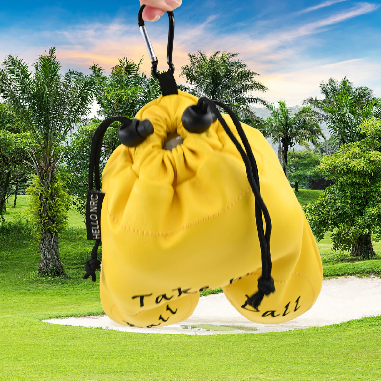 

Portable Waterproof Golf Ball Storage Pouch with Drawstring for Driving Range Swimming Fitness Camping Travel Golfing Supplies