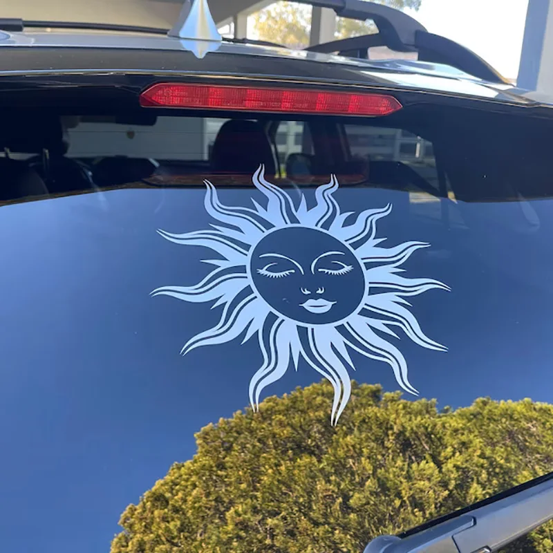 

Sun Design Car Stickers Celestial Decals Apply to Car Window Bumper Laptop Wall Waterproof Decor Accessories