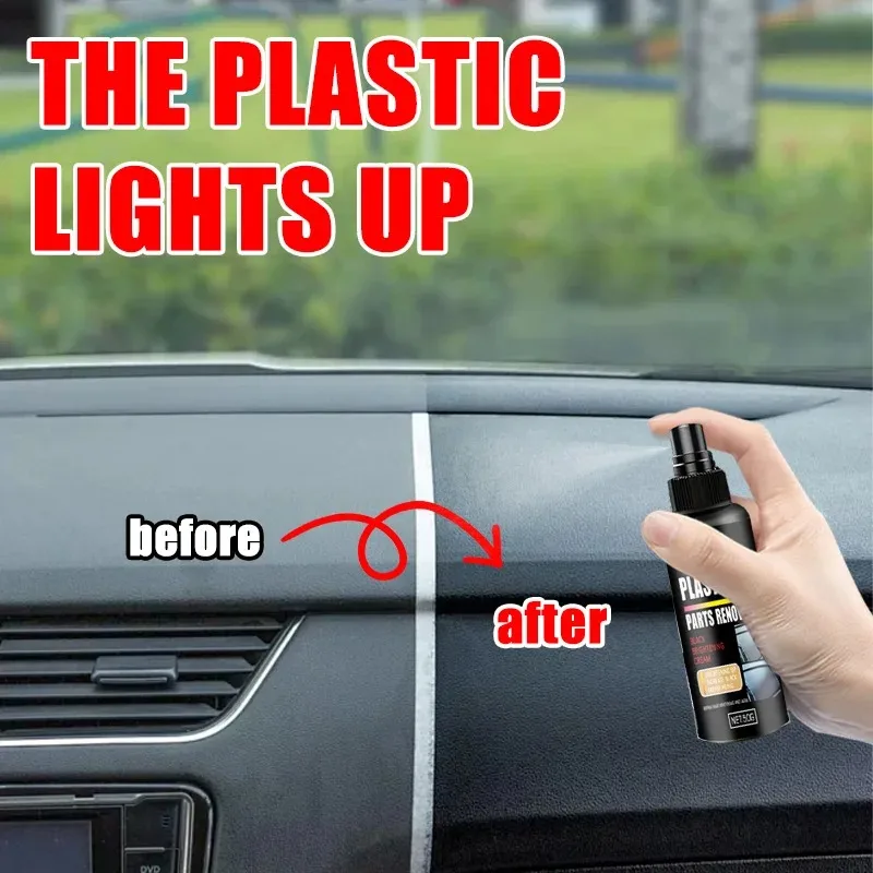 Automotive Plastic Repair Spray Dashboard Trim and Rubber Restorer for Interior and Exterior Surface Renewal