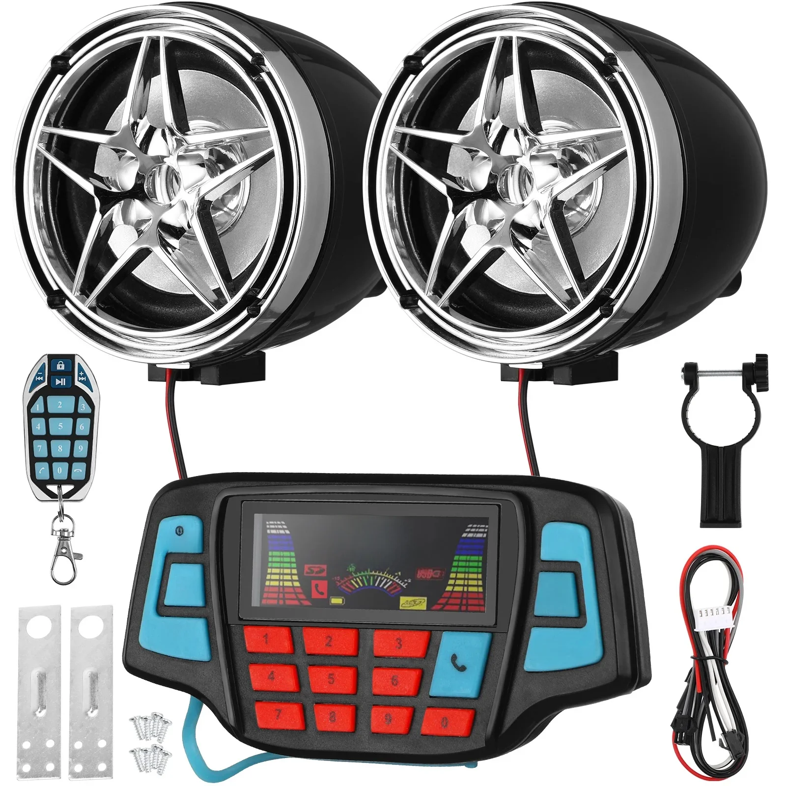 AliExpress 528A Waterproof Speaker Motorcycle Stereo System Wireless Car Radio Receiver Memory Card Playback Bike Accessories