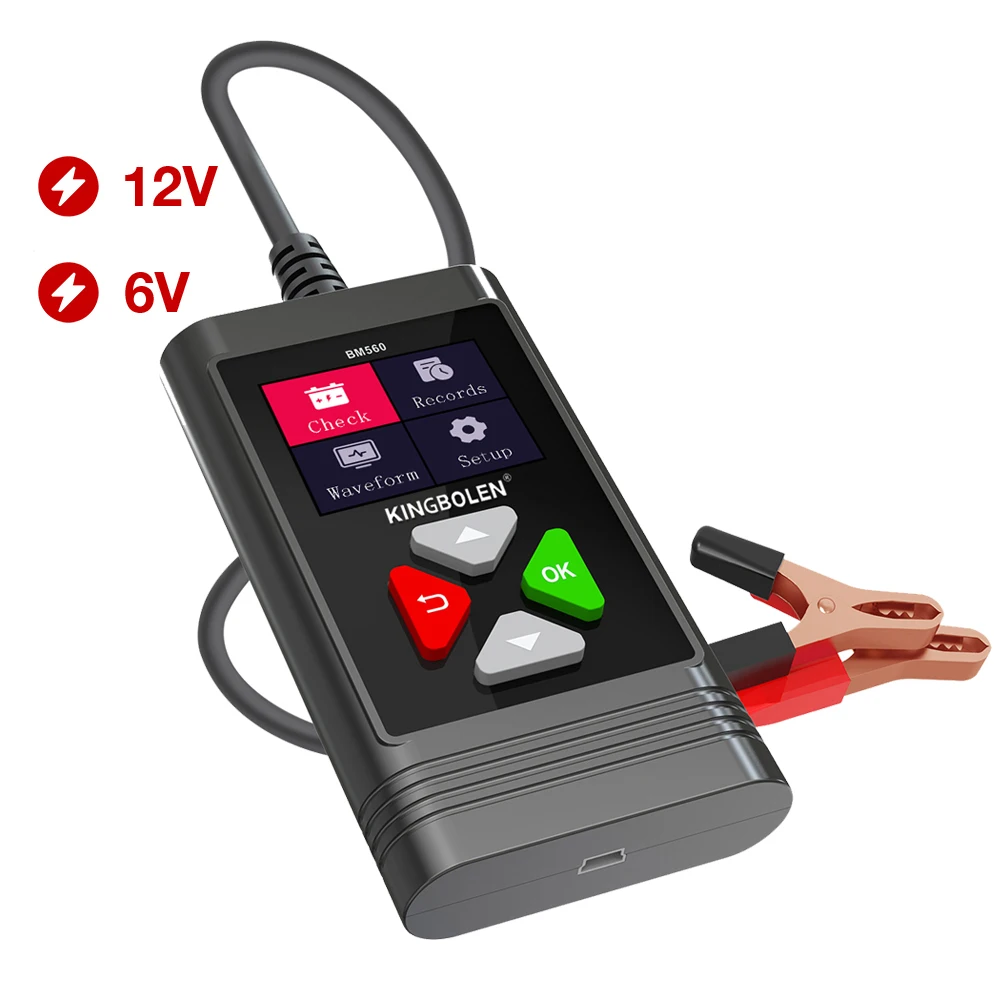 KINGBOLEN B550 Testeur de Batterie 6V 12V 24V 100-2000 CCA