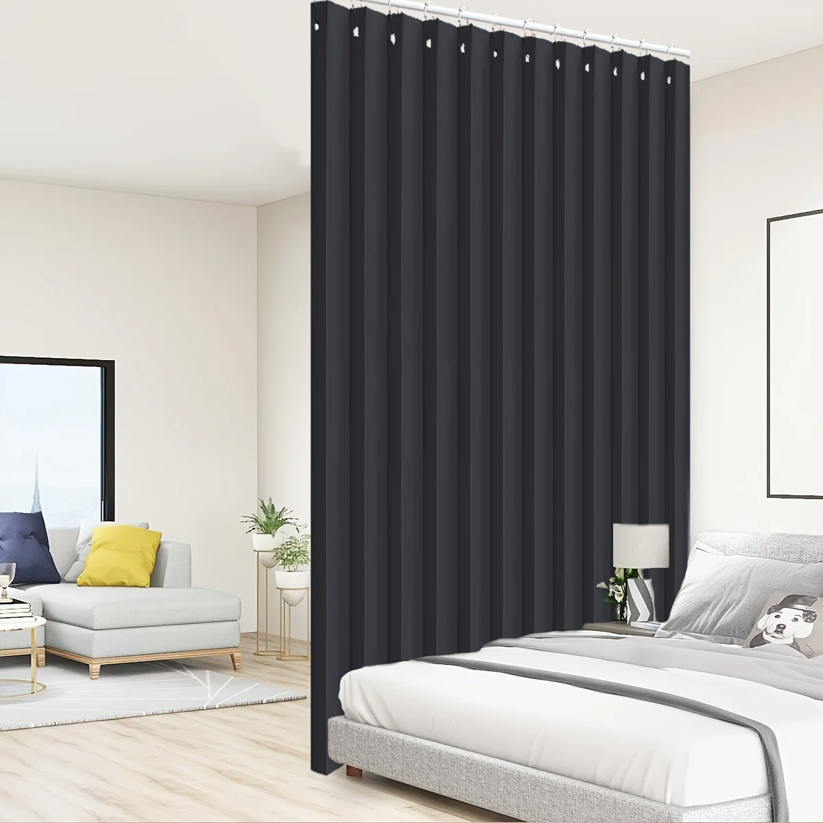 Immagine 5: Pannello Divisorio per Camera da Letto, Soggiorno e Armadio, Separatore per la Privacy per Appartamenti Monolocali e Loft